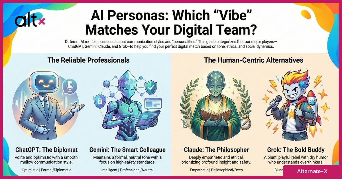 เช็คจริต 4 เอไอตัวท็อป ChatGPT-Gemini-Claude-Grok ตั้งทีมดิจิทัลส่วนตัวช่วยงาน