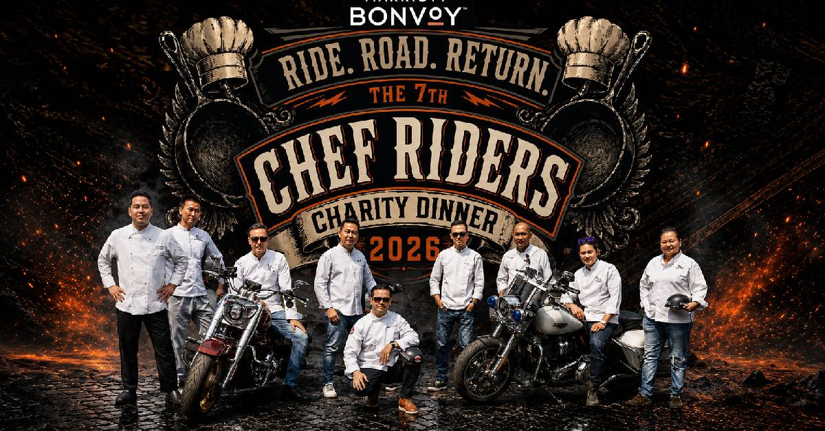 มาริออท บอนวอย ดึง10 เชฟในเครือสู่มื้อค่ำพิเศษ ช่วยเด็กไทยงาน Chef Riders Dinner